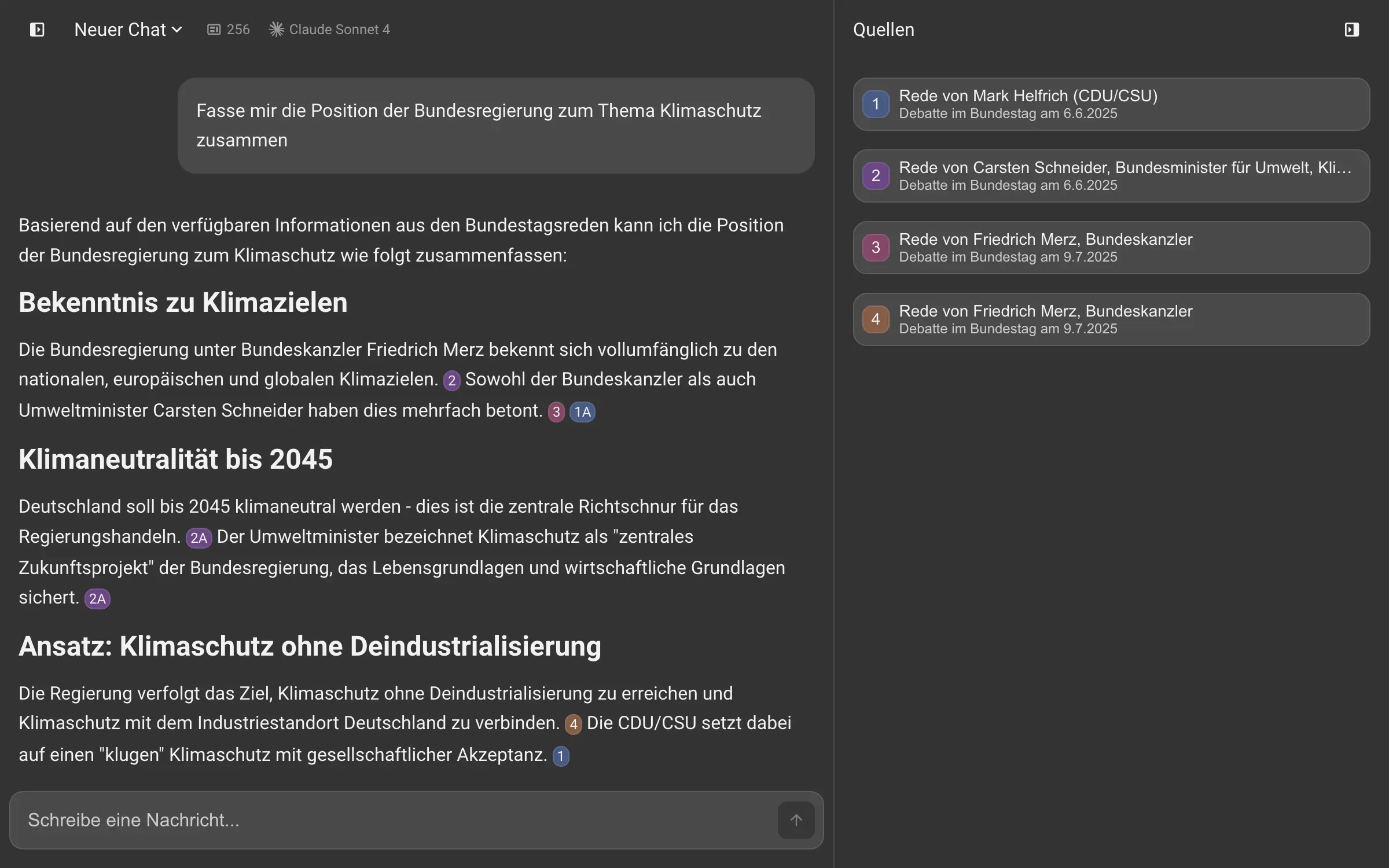 Parlament.ai UI Screenshot