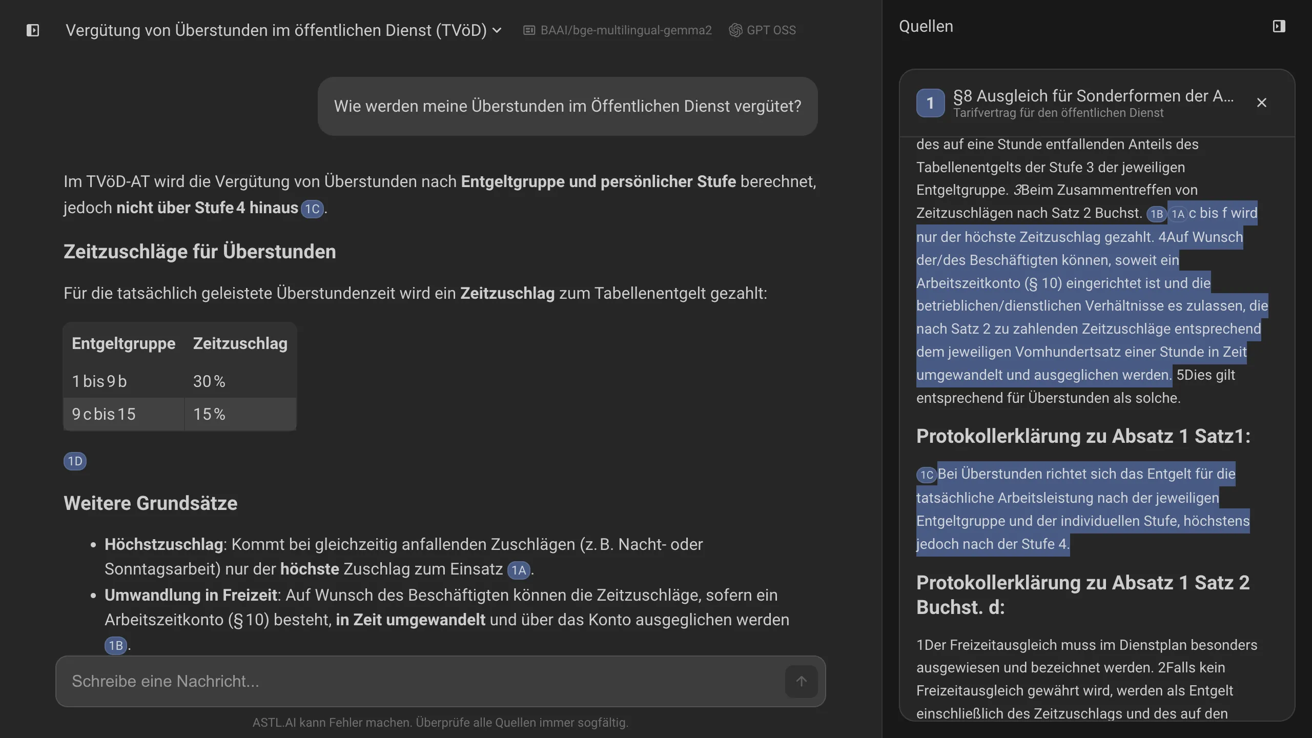 Tarifvertrag.ai UI Screenshot
